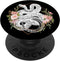Snake Vintage Animal Drawing Retro Reptile Biology Black PopSockets Standard PopGrip