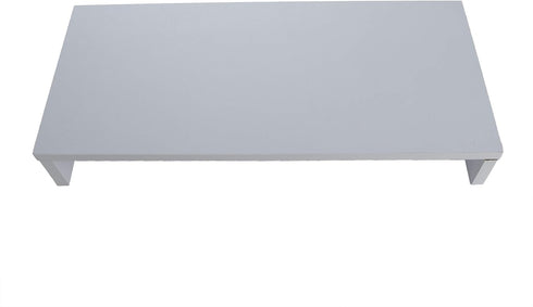 Mind Reader Woodland Collection Monitor Stand, 33 lb. Capacity, Desktop Organizer, White