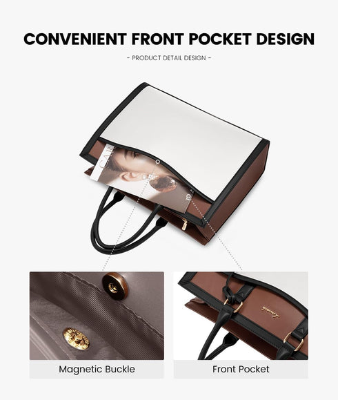 15.6 inch LOVEVOOK Laptop Tote Bag for Women, Office Work Bag Briefcase fit for Laptop, Large Capacity Teacher Bag