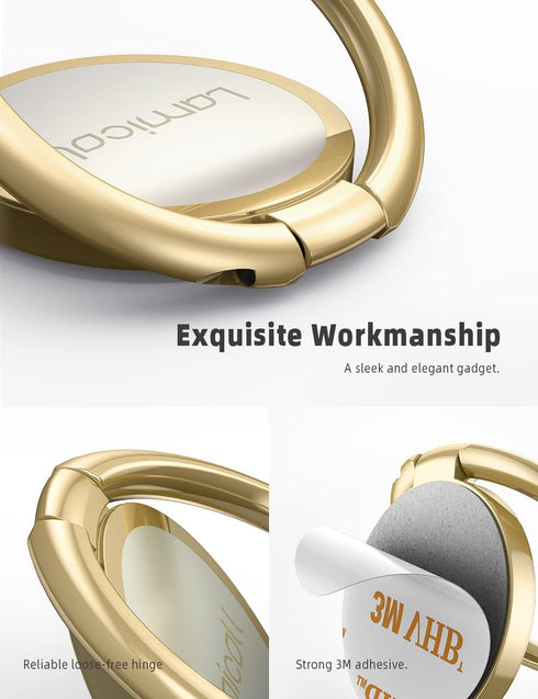 Phone Ring Holder, Lamicall Finger Ring Stand: Universal Cradle Kickstand Compatible with iPhone 13 12 11 Pro Xs Max XR