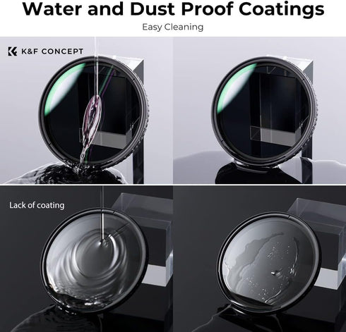 K&F Concept 55mm Variable ND Lens Filter - ND32-ND512 (5-9 Stops) Adjustable with 28 Multi-Layer Coatings for Camera