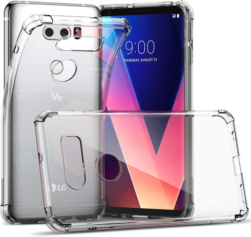 TPU Case for LG V30/V30S/V30 Plus/V30S ThinQ/V35/V35 ThinQ, Clear, Ultra Slim, Flexible Protective Cover