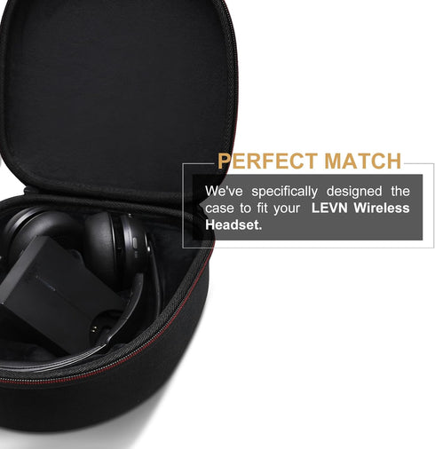 LTGEM Hard Case for LEVN LE-HS013 Wireless Headset & Charging Base, Travel Protective Carrying Storage Bag