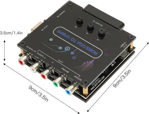 RGBS VGA SCART to YPBPR Component Converter for Genesis, N64, Dreamcast, Supports 480i, 480p, 576i, 720p