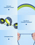 iClever Kids Headphones with Microphone, 85dB/94dB Volume Limited, Stereo 3.5mm Jack, Tangle-Free Wired Headphones for