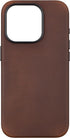 maogoam Genuine Crazy Horse Leather Case for iPhone 15 Pro Max, Dark Brown, Indiana-Jones Style, Compatible with MagSafe