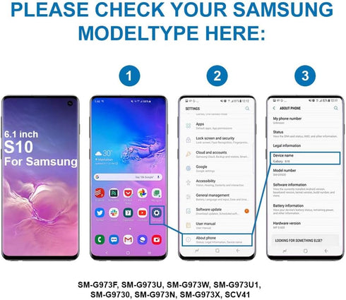 MMOBIEL S10 S10 2019 Back Rear Camera Glass Lens Replacement Compatible with Samsung Galaxy / Plus - Incl. Double Sided