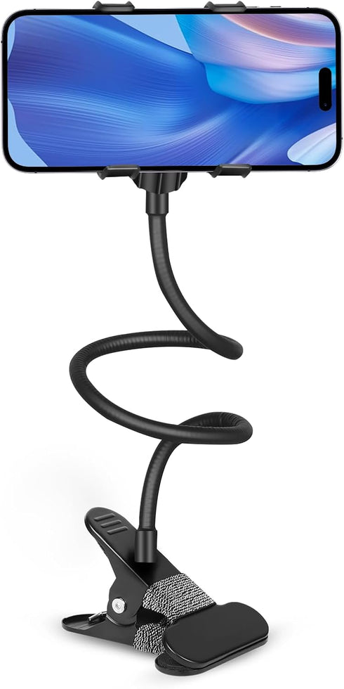 Gooseneck Phone Holder, 360° Adjustable Lazy Bracket, Universal Mobile Phone Stand for Bed/Desk, Compatible with All