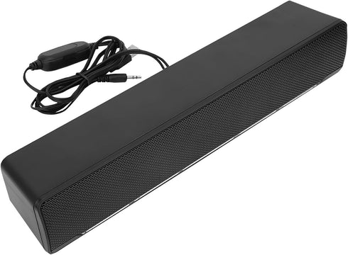 Yoidesu Soundbar,USB Wired SoundBar,Music Player with Bass Surround,Stereo USB Powered Mini Soundbar Speakers