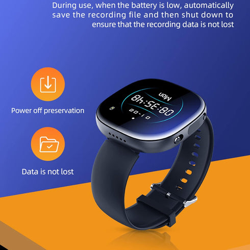 flexman Smart Watch with Digital HD 1080P Video Recorder, Noise Reduction AI Voice Activated Recorder, Built-in 300mAh