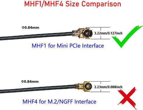 Tenmory 915MHz 3dBi MHF1 2 LoRa Antenna Indoor Gain Omni SMA Male + U.FL Cable Pcs