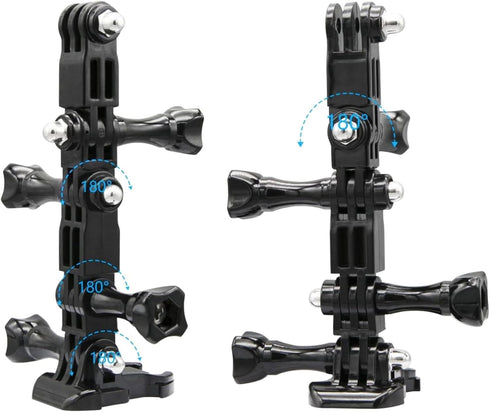3-Way Adjustable Extension Pivot Arm Adapter Mount Kit for Action Cameras, Long and Short, Straight Joints