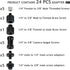 24 Pcs Camera Screw Adapter 1/4 to 1/4 and 1/4 to 3/8 Tripod Mount Converter Set for Camera Mount, Monopod, Ballhead, Flash Light Stand Frgyee