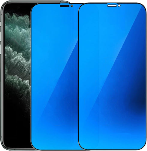 2 Pack Anti-Blue Privacy Tempered Glass for iPhone 11 Pro Max/iPhone XS Max, 9H Hardness Anti-Scratch Film