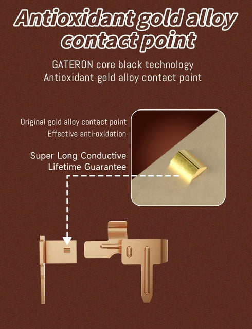 GATERON KS-33 Low Profile Chocolate Keyboard Switches, Tactile 55gf 3 Pin RGB LED for MX Mechanical Keyboard (35PCS)
