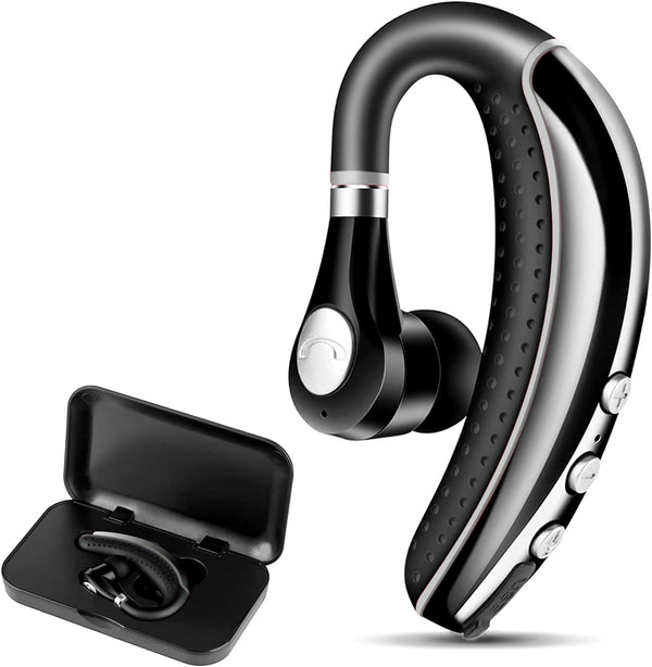 Bluetooth Headset V5.0, Wireless Earpiece with Noise Canceling Mic, Ultralight Business Earphone for Driving/Office