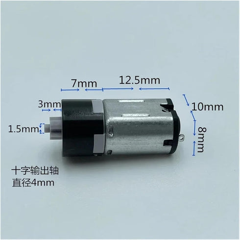 P98LJZQ 10mm M10 1.5V 3V 3.7V 85RPM Mini Micro Planetary Gear Motor Small Gearbox Reducer Motor DC Slow Speed Cross