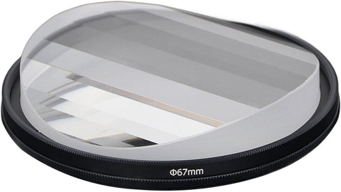 ZZQ&CCF 82mm Linear Prism Filter, Creative Photography Foreground Blur Repetitive Image Photography Prism