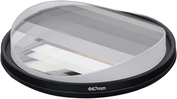 ZZQ&CCF 82mm Linear Prism Filter, Creative Photography Foreground Blur Repetitive Image Photography Prism