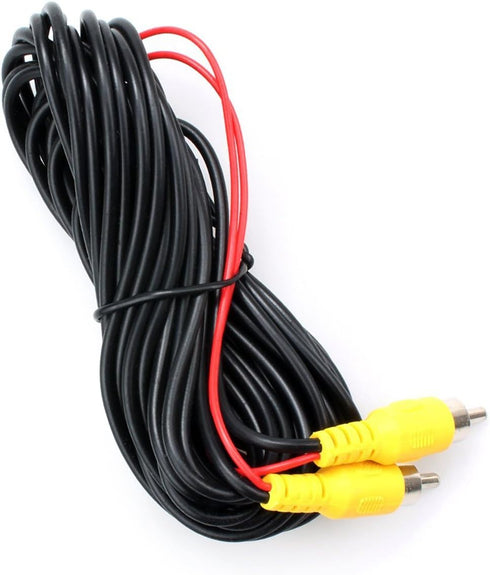 DALLUX Backup Camera RCA Video Cable, 20FT Car Reverse Rear View Camera Video Cable with Detection Wire