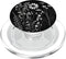 Wildflower Floral Design Feminine Black PopSockets MagSafe PopGrip for iPhone