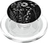 Wildflower Floral Design Feminine Black PopSockets MagSafe PopGrip for iPhone
