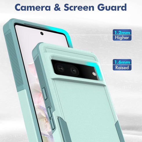 Jeylly for Google Pixel 7 Pro Case, Slim Fit Full Body Hybrid Shockproof Silicone Bumper Hard Cover