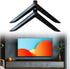 DYLCCHFS 2Pcs TV Stand Base Television Holder Bracket Spare Parts, Easy to Installation Premium Replaces Sturdy TV Legs