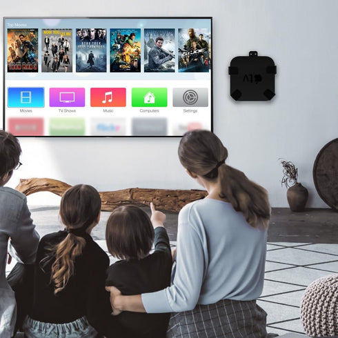 IFCASE Wall/Under Desk/Back of TV Mount for All Apple TV Generations, Including 4K Models (Black)