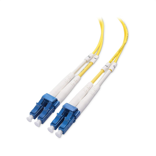 Cable Matters Plenum Rated Duplex OS2 Single Mode Fiber Optic Patch Cable - 1m / 3.3ft, LC to LC UPC