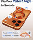 Foenor MagSafe,360& 180Rotation 17/16/15/14/13/12 Phone Grip for Magnetic Phone Ring Holder with Kickstand,Dual-Ring