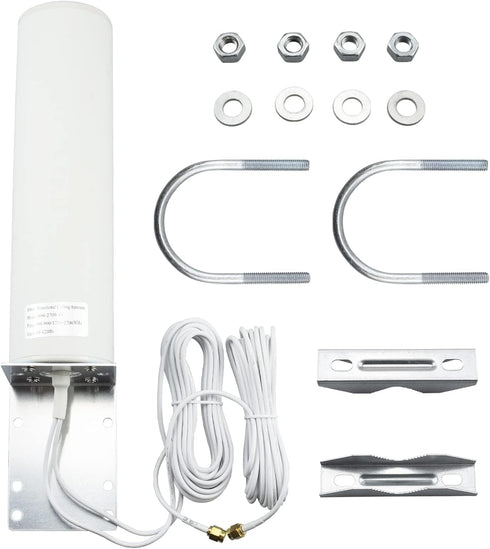 Boobrie 4G 10dBi-12dBi 698-2700MHz 16.4Ft 4G LTE Antenna High Gain Outdoor Antenna OmniDirectional Dual SMA Male