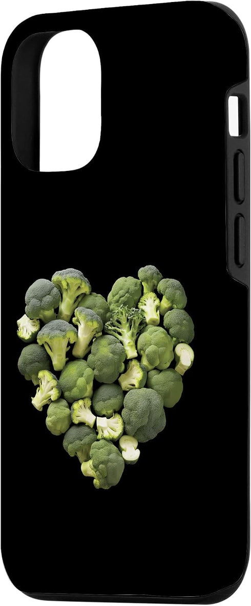 Broccoli Heart Design 12/12 Vegetable Broccoli Heart Case for iPhone Pro