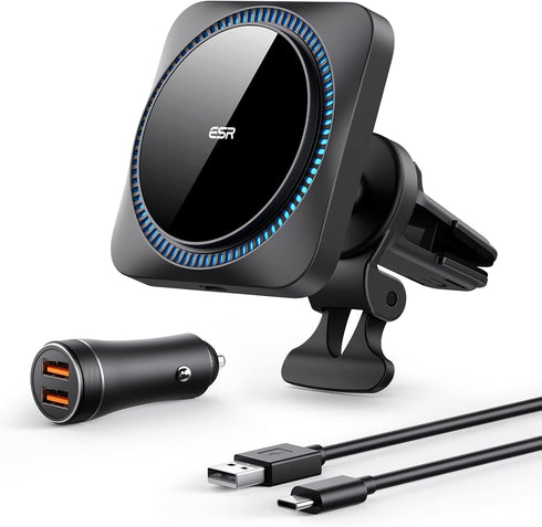 ESR MagSafe Car Mount Charger with CryoBoost, Magnetic Wireless Car Charger for iPhone 16/15/14/13/12, Fast Phone