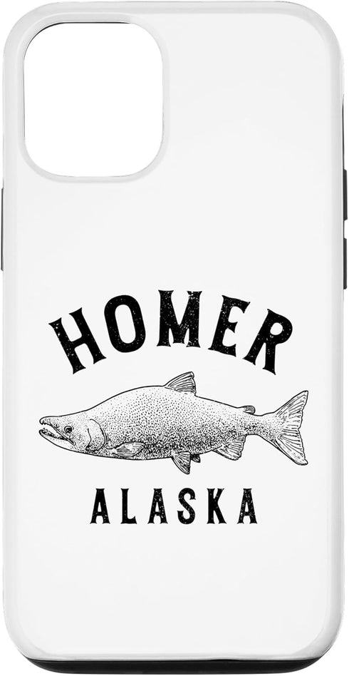 We Love Homer Alaska - Apparel & Gifts Homer Alaska Sockeye Salmon Fishing Souvenir Case for iPhone 12/12 Pro