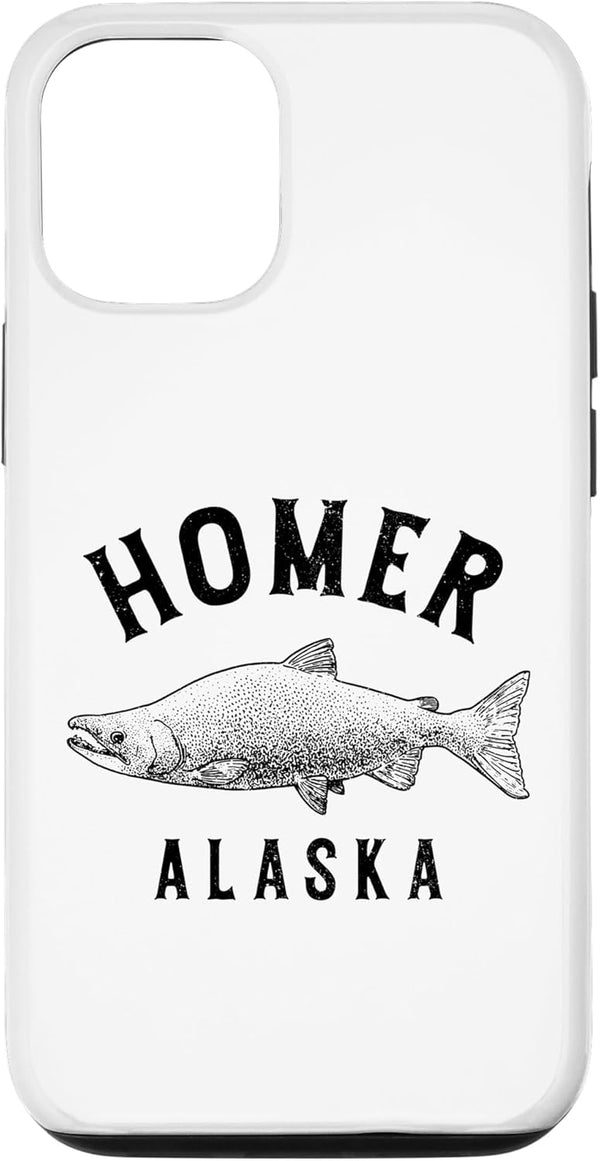 We Love Homer Alaska - Apparel & Gifts Homer Alaska Sockeye Salmon Fishing Souvenir Case for iPhone 12/12 Pro