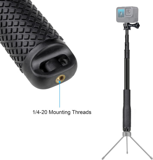 SOONSUN 45'' Aluminum Waterproof Extension Monopod for GoPro Hero 12 11 10 9 8 7 6 5 4, Insta360 Cameras