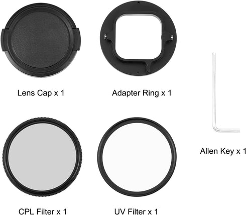 PULUZ 52mm Lens Filter Adapter Ring for GoPro HERO11 Black / Mini / HERO10 / HERO9 Camera Accessories