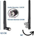 KHIYQILO 2.4GHz 5.8GHz 3dBi Set 2 WiFi Antenna Dual Band MIMO RP-SMA Connector of Antenna for WLAN Router Wireless