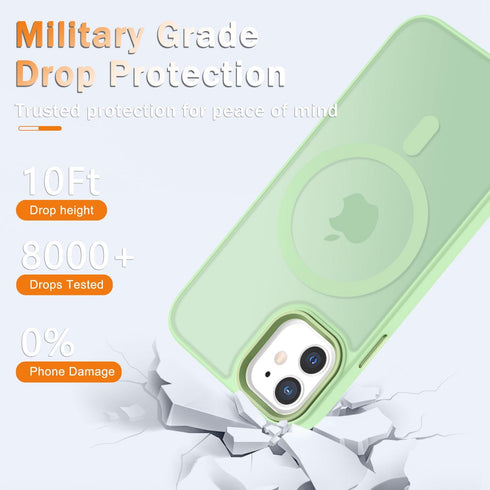 for iPhone 11 Case, Matte Magnetic Phone Case with 1 Screen Protector, Compatible with Magsafe, Translucent Frosted