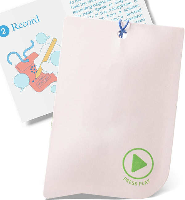 VOICEGIFT Tag 1 Pack Audio Greeting Tag with Voice Recorder, Multi-message Recordable Gift