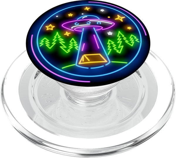 Cool Camping Stuff & Gear Alien Abduction PopSockets MagSafe PopGrip for UFO Hunters