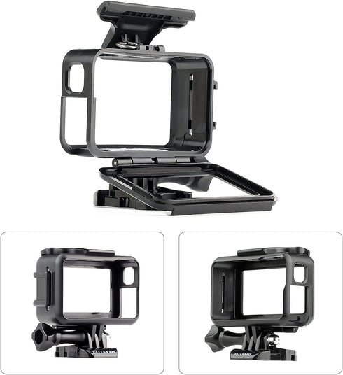 Frame Case for DJI Osmo Action Protective Skeleton Housing Kit with Cold Shoe Mount Photography Vlog Accessories for