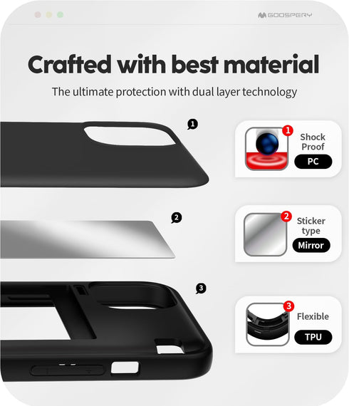 GOOSPERY Magnetic Door Bumper Compatible with iPhone 15 Case, Card Holder Wallet, Auto Closing Protective Cover