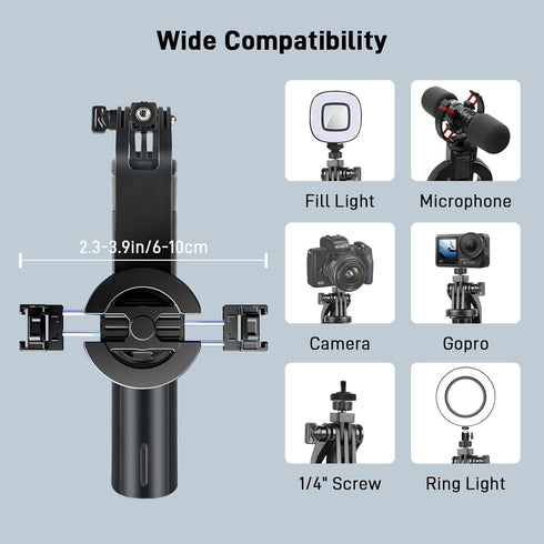 WOVTE 52" 16/15/14/13/12 Magnetic Selfie Stick Tripod, Tripod for iPhone with Rechargeable Remote, Portable Selfie