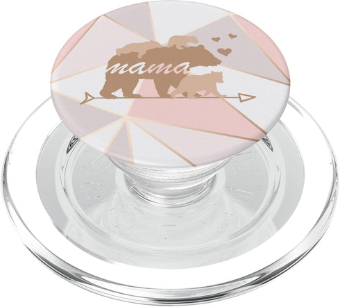 Mama Bear by New Moms Co Mama Bear 3 Cubs Riding Back Cute Cell Accessory Women Gifts PopSockets