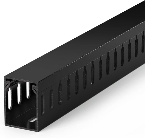 ZhiYo H1.6 x W1.2in Cable Raceway, 6.6ft (2xL3.3ft) Server Rack Cable Management Under