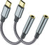 USB C to 3.5mm Headphone Jack Adapter (2 Pack) - USB-C to Aux Audio Dongle for iPhone, Galaxy, Pixel, iPad Pro
