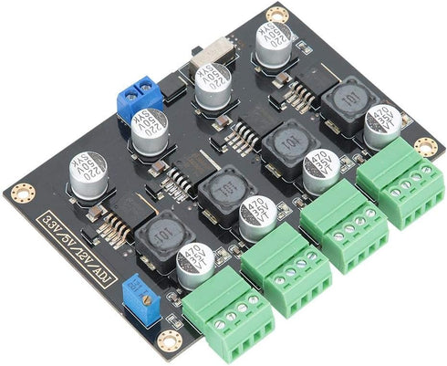 ASHATA 3.3V/5V/12V/ADJ Converter,LM2596 4-Way Multi-Channel Switching Power Supply Module with Adjustable Voltage