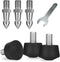 Rigych 6 Pcs Tripod Spike Feet - 3/8-16 Thread, Rubber & Stainless Steel